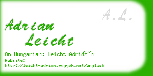 adrian leicht business card